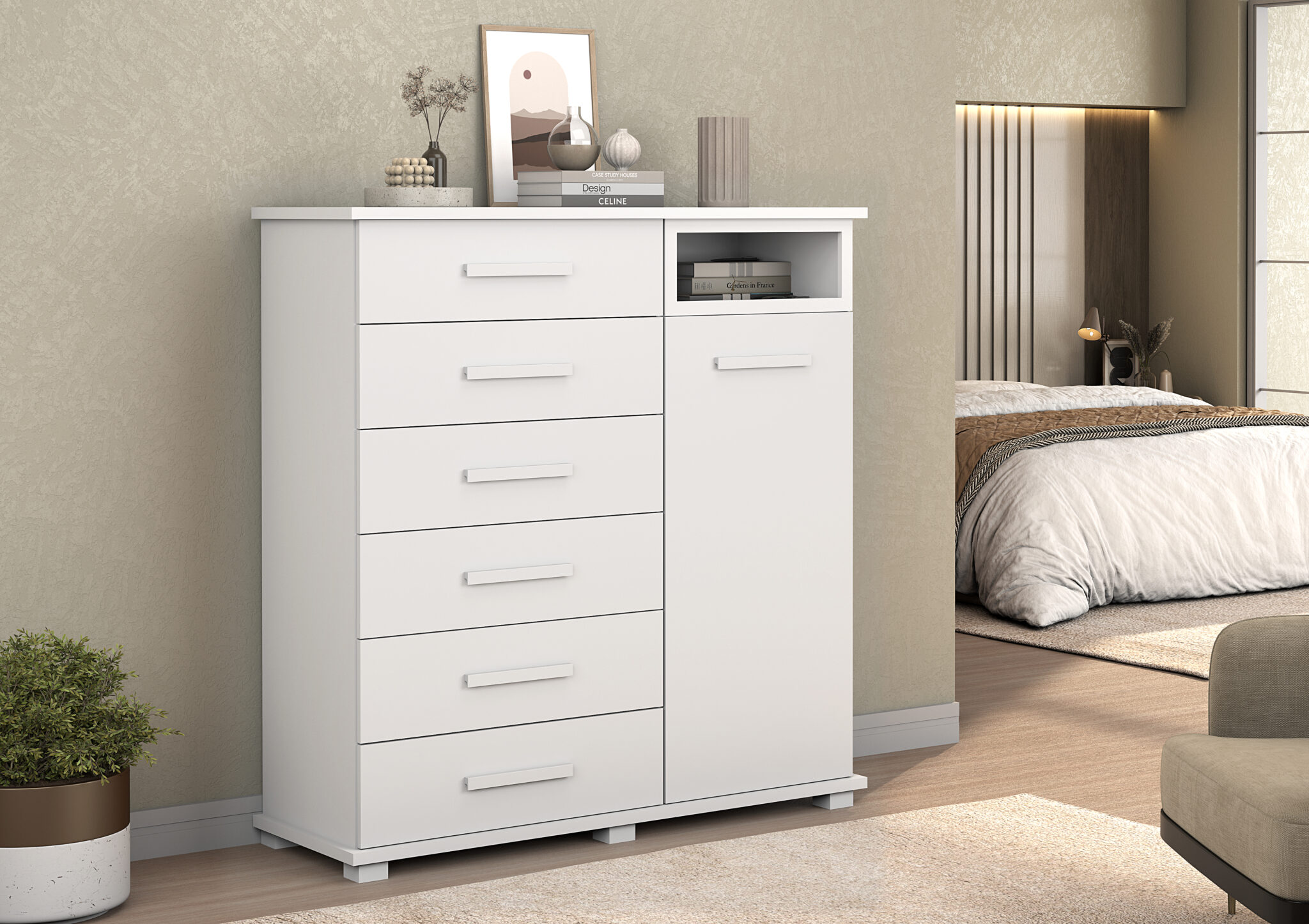 Comoda Grécia Ambiente branco